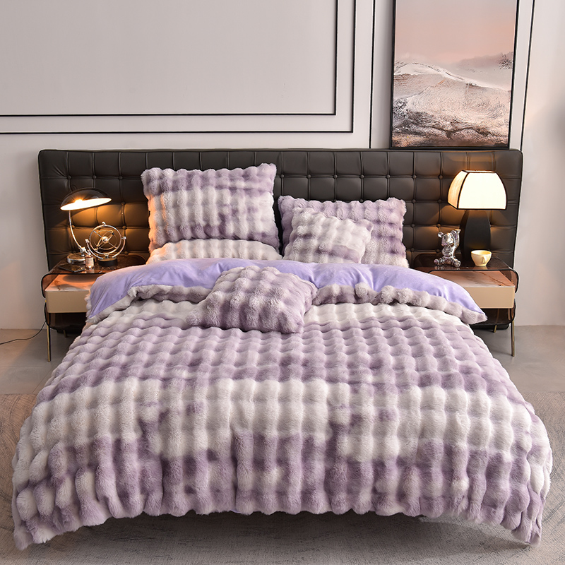Lait Velours Bulle Imprimé Violet