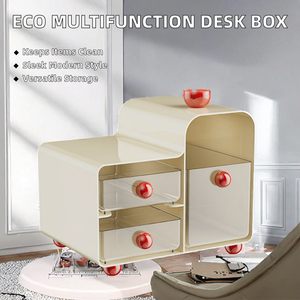 Organisateur de bureau en PP écologique : Rangement multifonctionnel anti-poussière pour fournitures de bureau, bijoux et décoration intérieure - Product Image 1