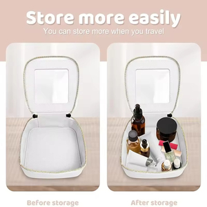 Tùy chỉnh thiết kế du lịch vệ sinh túi với xử lý tổ chức khoang Trọng lượng nhẹ thông minh thiết kế <span class=keywords><strong>Make</strong></span> Up Túi mỹ phẩm - Product Image 4