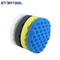 EVERTOOL Tampon de polissage pour voiture en mousse de 6 pouces, conception alvéolée, fabrication allemande, pour le polissage et le lustrage, compatible OEM, avec tampon inclus