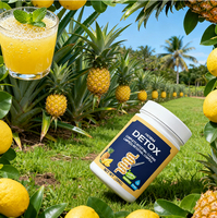 Private Label Pineapple Flavor Adult Weight Management Detox Powder 250g Instant Digestive Health Support