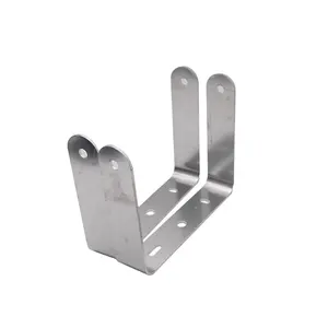 Personnaliser le support métallique d'angle de montage en forme de U en aluminium et acier inoxydable