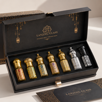Flacon de parfum miniature de qualité supérieure 3, 6, 12 ml en verre avec applicateur à bille pour fioles, bâtonnets applicateurs, rechargeable, conteneur de voyage avec bouchon à vis