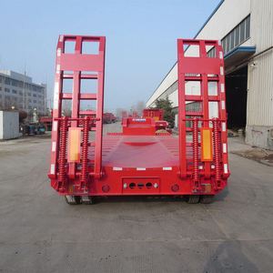 Semirremolque de Plataforma Baja de 3 Ejes, Económico, con Escalera Hidráulica Opcional, Capacidad de Carga de 50-80 Toneladas, para Construcción <span class=keywords><strong>en</strong></span> África Occidental - Product Image 6