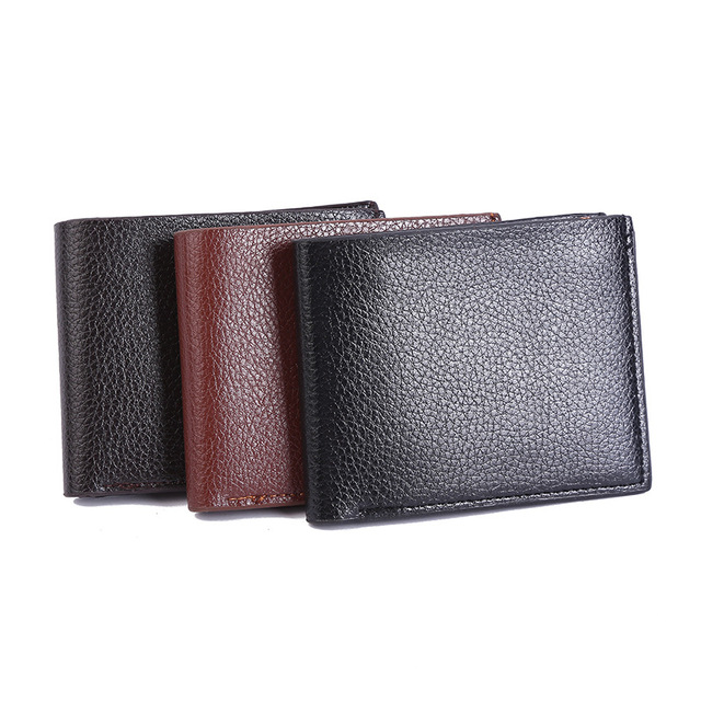 Men's RFID Blocking Wallet with PU Front Pocket ID Card Holders and Money Clip