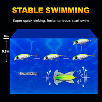Leurre de pêche Stocks Witch Bait personnalisé, mini 35mm 2.4g, minnow à coulée lente