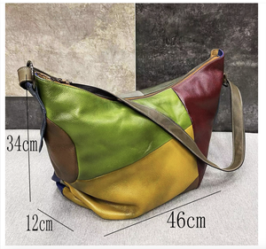 Sac à bandoulière en cuir de vache véritable pour femmes et filles, nouvelle mode, super tendance, élégant, sac à main pour femmes, sacs à bandoulière décontractés pour femmes - Product Image 4