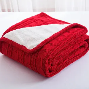 Оптовая продажа, экологически чистые шерстяные супер мягкие 100% акриловые вязаные Утяжеленные одеяла