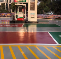 Peinture époxy aliphatique non jaunissante pour sols avec revêtement résistant aux intempéries, revêtement de sol en sable coloré pour parkings extérieurs en plein air