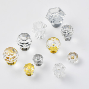 Acrylic <b>Cabinet</b> <b>Knobs</b> Round Minimalist Style For Bathroom Kitchen Furniture Handles Modern Design Injection Molding Plastic - Product Image 3