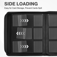 Álbum de Tarjetas Premium con Logotipo Personalizado, 9 Bolsillos, Cierre de Cremallera, Compatible con Toploaders Estándar de 35pt para Todas las Tarjetas Deportivas TCG