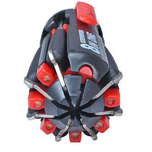 Tournevis portable mini 6-en-1 avec lumière LED, multifonctionnel, tête Phillips, poignée magnétique en plastique, finition naturelle, DIY OEM - Product Image 6