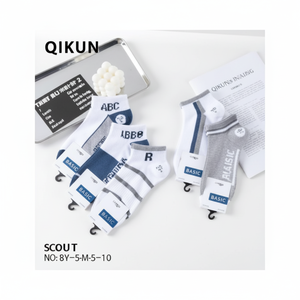 Calzini sportivi in cotone quotidiano da uomo Design Jacquard TIN DE HOMBRE antiscivolo proprietà traspiranti posizionamento del fondo usa e getta - Product Image 1