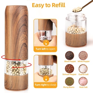 Juego de Salero y Pimentero con Alimentación USB, Cuerpo de Plástico de Grado Alimenticio, Grosor Ajustable, Empaque Personalizado, Fácil de Limpiar, PM-005, Todas las Piezas en Contacto con Alimentos - Product Image 2