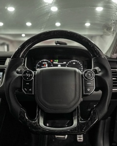Volante de Coche de Alta Calidad para Land Rover Range Rover 2020 2016, Fibra de Carbono Mate, Costuras Blancas, Cuero Perforado - Product Image 3