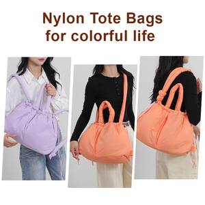 Borsa <span class=keywords><strong>a</strong></span> Tracolla Regolabile in Nylon Imbottito con Coulisse, Grande Capacità, Leggera, Borsa da <span class=keywords><strong>Donna</strong></span>, Zaino da Viaggio, Borsa Tote - Product Image 4