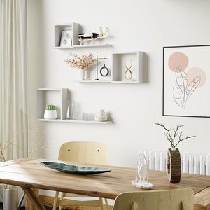 Étagères murales décoratives flottantes, étagères murales en bois en forme de <span class=keywords><strong>cube</strong></span> entrecroisées - Product Image 4