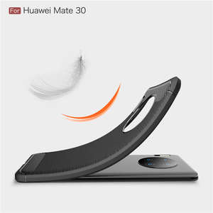 Funda trasera de TPU suave a prueba de golpes cepillado con patrón de fibra de carbono <span class=keywords><strong>para</strong></span> Hua Wei Mate 30 - Product Image 6