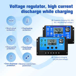 <span class=keywords><strong>Pwm</strong></span> Solar Opladen <span class=keywords><strong>Controller</strong></span> Met 0V Opstarten Lcd Met Huidige Spanning Power Generation Display Automatische Herkenning 12v 24V 48V - Product Image 4