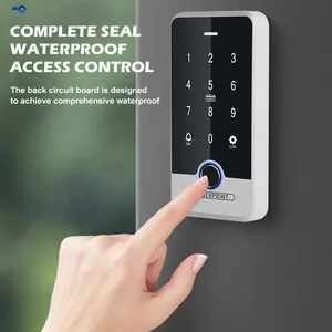 フルタッチスクリーンRfic/Rfid防水Ttlockスマート指紋コントローラーパスワードキーパッドドアアクセス制御
