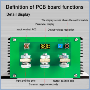 ตัวแปลงไฟ DC/DC 1200W 12V ประสิทธิภาพสูง กันน้ำ 93% สเต็ปอัพ 100A เฟสเดียว 50/60 Hz สำหรับเครื่องปรับอากาศในรถยนต์ HJ12V100A - Product Image 5