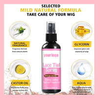 Nouvel Arrivage – Spray Teintant pour Dentelle 4 Couleurs, Marque Privée, pour Installations de Perruques Frontales et Closures, Imperméable et Anti-Transpiration