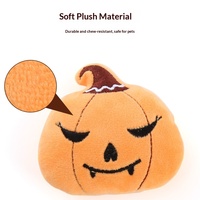Jouet à mâcher durable en peluche en forme de citrouille d'Halloween avec herbe à chat pour chats, idéal pour le nettoyage des dents