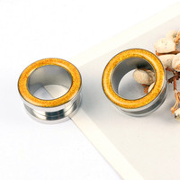 Boucles d'oreilles classiques rondes en acier inoxydable 316L colorées, dilatateurs d'oreilles, bijoux de piercing corporel, écarteurs d'oreilles Evorte