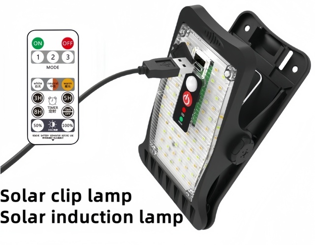 LEDORA Small Garden Landscape Light Cold White LED Wall Light Motion Sensor Waterproof Outdoor Solar Powered Home Decor Clip