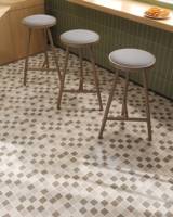23*23mm Spanische Luxus Große Polierte Leuchtende Rutschfeste Keramikfliesen Mosaik Innenwand Modern Säurebeständig