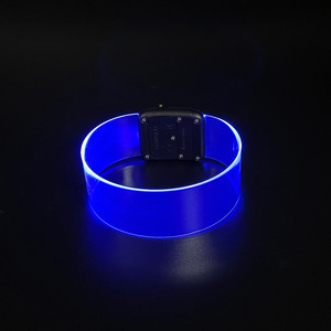 Màu Sắc Phổ Biến Thay Đổi Clasp Hiển Thị Vòng Đeo Tay Sáng Nhiều Màu Nhấp Nháy Ánh Sáng Lên Neon LED Vòng Đeo Tay Từ Tính - Product Image 5