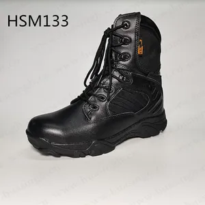 ZH,tactical gear 8 inch black/sand combat boots firm stitching rubber sole desert boots with support system HSM133