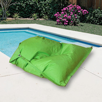 Canapé géant en tissu traditionnel imperméable avec ceinture pour usage intérieur/extérieur, plage, bar, balcon, housse amovible 180x140cm