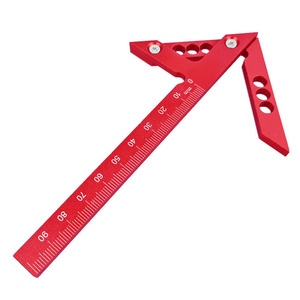 Red Aluminum Alloy Triangular Ruler 90 Cm Right Angle <b>Woodworking</b> Measuring <b>Tool</b> - Product Image 1
