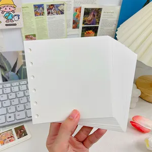 Grid blank inner page 80 sheet a7 filler paper spiral notebook loose leaf paper 6 ring binder refill notebook paper