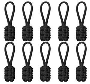 Tirettes de fermeture éclair universelles en nylon, kit de réparation, tirette de fermeture éclair, tête métallique, cordon tressé à la main, poignée en corde - Product Image 1