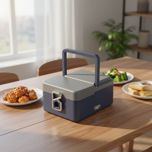 Boîte à lunch <span class=keywords><strong>chauffante</strong></span> électrique 1,5 L, boîte bento avec pot intérieur en acier inoxydable 304, écologique, AC/DC 12V/24V pour utilisation en voiture/<span class=keywords><strong>camion</strong></span> - Product Image 1