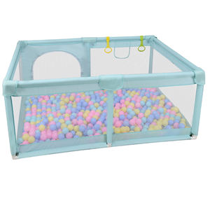 Parc pour bébé pliable avec logo personnalisé, grand, intérieur/extérieur, clôture de sécurité pour bébé, parc de <span class=keywords><strong>jeu</strong></span> en maille pour bébé - Product Image 1