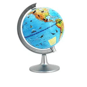 14C high quality blue background color cartoon plastic holder globe educational teaching tool