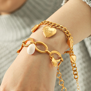 Collar con Hebilla Circular Geométrica de Acero Inoxidable, Chapado en Oro de 18K, Joyería de Lujo para Mujer, Resistente al Deslustre - Product Image 3