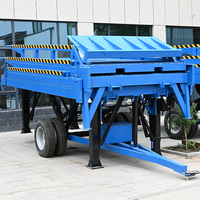 Niveleur de quai articulé hydraulique réglable à trois points, 6 tonnes, 10 tonnes, remorquable, fixe ou mobile, pour rampe de chargement de conteneurs