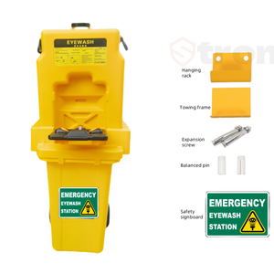 Verzegelbare betrouwbare mobiele oogdouche 14-gallon (53L) ABS kunststof noodoogdouche voor de laboratoriumindustrie - Product Image 5