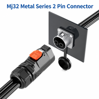 Connecteur étanche MJ32 2 broches 120A 600V IP67 à verrouillage rapide, prise d'alimentation circulaire pour pack de batteries et stockage d'énergie