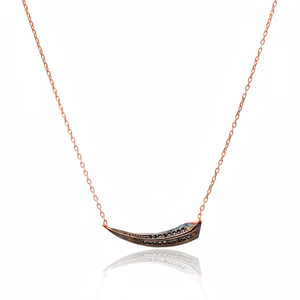 Colgante con Diseño Geométrico y Circonita Negra en Forma de Piedra, Hecho a Mano en Turquía, Chapado en Rodio, Regalo de Plata de Ley 925 - Product Image 2
