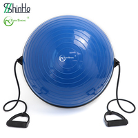 Ballon d'équilibre demi-sphère en PVC écologique pour le yoga, la stabilité, les entraînements de fitness, les sauts plyométriques et les exercices brûle-graisse 46-67cm