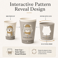 Gobelets en papier rotatifs imprimés sur mesure, gobelets à café