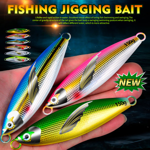 Jig métal leurres 30-150g évier lent qualité métal jigging pêche leurre Dubstep aile peau thon bar cuillère gabarit mer bateau leurre - Product Image 2
