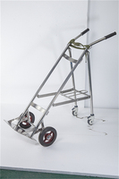 Chariot à oxygène en acier inoxydable pour hôpital, mobilier médical, chariot pour bouteilles d'oxygène, chariot d'hôpital