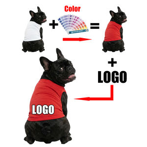 カスタムロゴ対応 高級 夏用スリム ドッグTシャツ ポリエステル・コットン製 春シーズン向け - Product Image 2