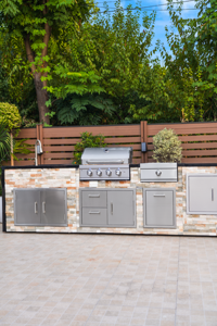 Parrilla <span class=keywords><strong>de</strong></span> barbacoa <span class=keywords><strong>de</strong></span> acero inoxidable <span class=keywords><strong>de</strong></span> <span class=keywords><strong>chapa</strong></span> <span class=keywords><strong>de</strong></span> piedra natural DIY-isla <span class=keywords><strong>de</strong></span> barbacoa al aire libre funcional incluida - Product Image 2